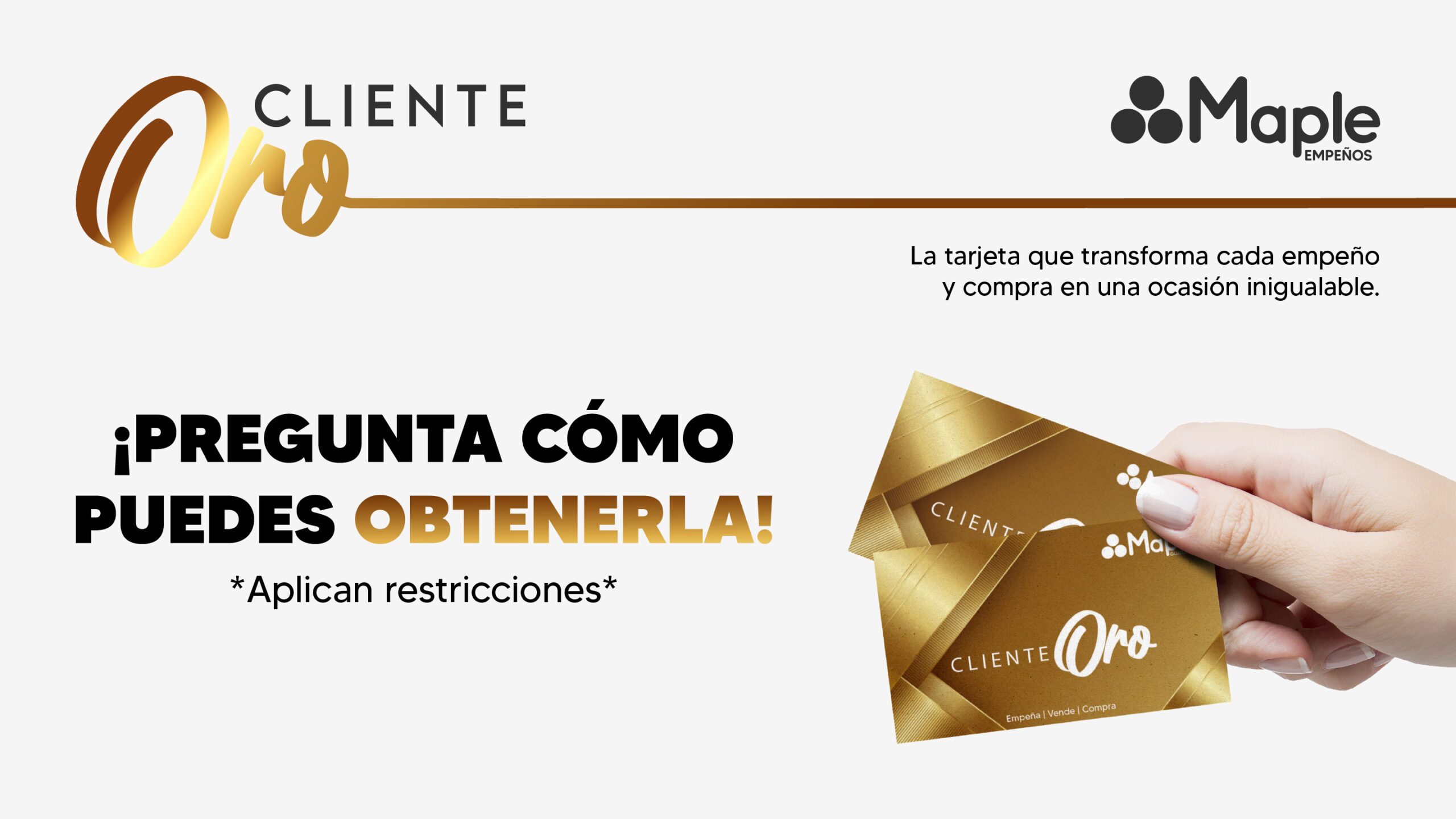 Lee más sobre el artículo Tarjeta Cliente Oro ✨