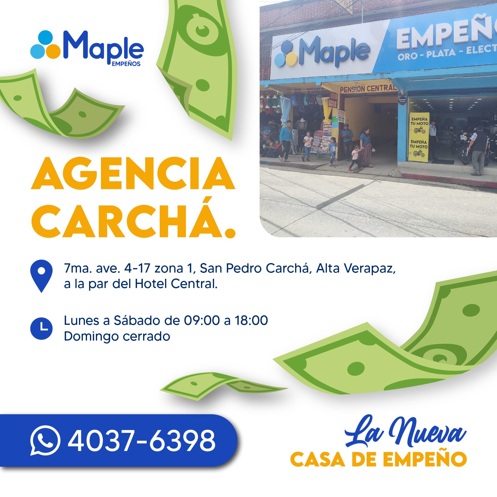 Agencias Maple Empeños en Carchá